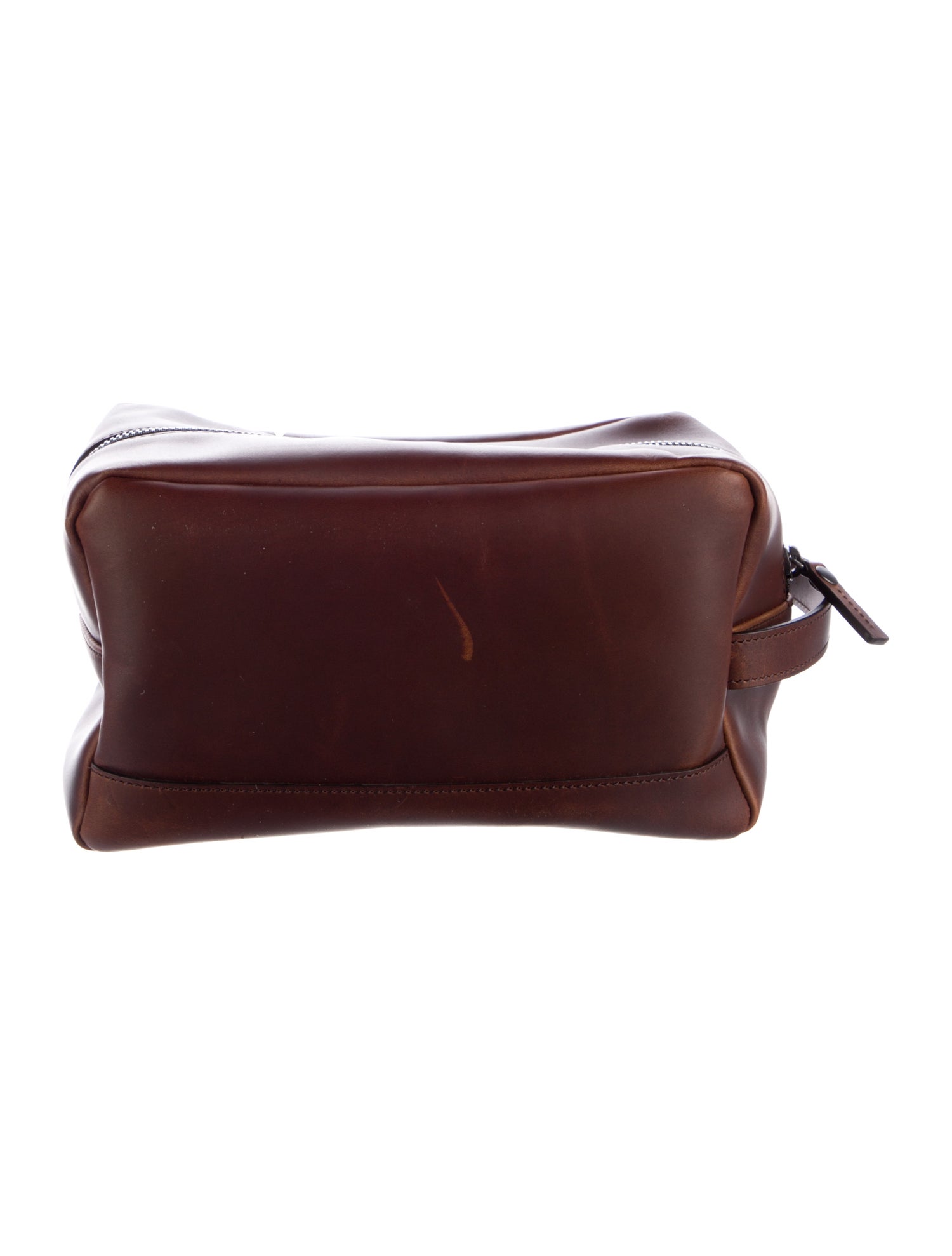 Shinola Leather Logo Cosmetic Bag
