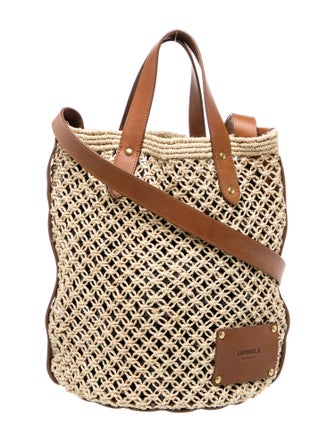 Shinola Raffia Top Handle Bag