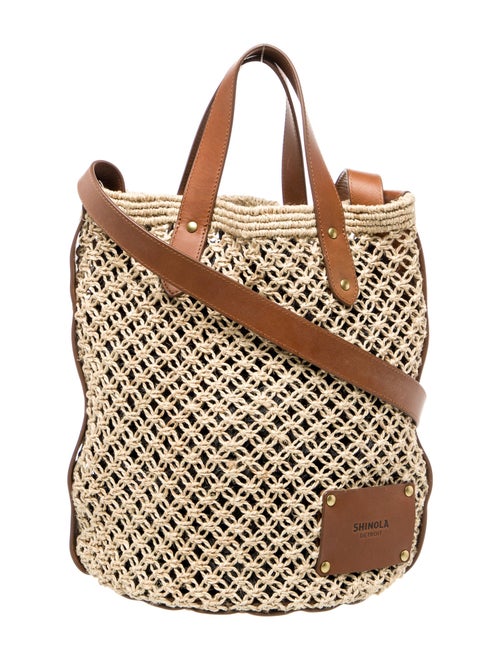 Shinola Raffia Top Handle Bag