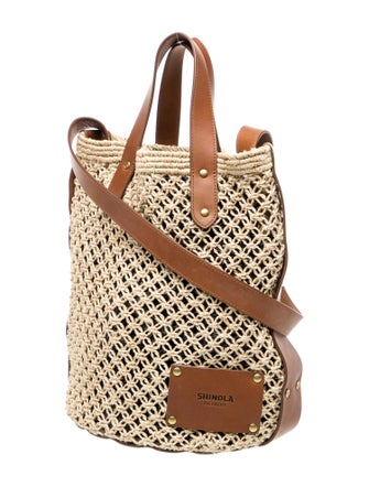 Shinola Raffia Top Handle Bag