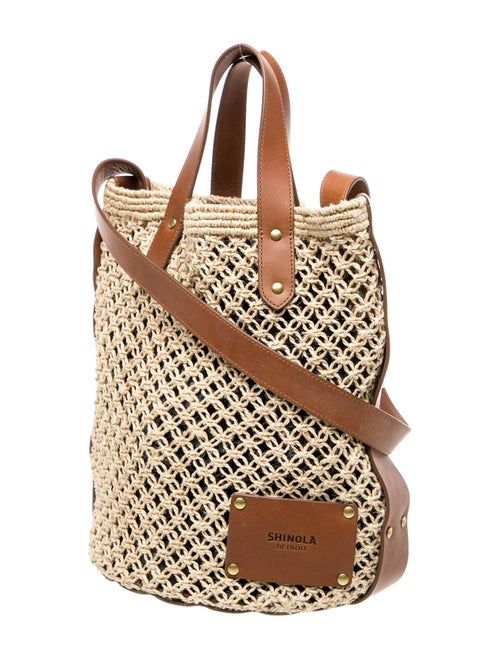 Shinola Raffia Top Handle Bag