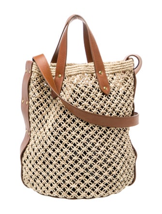 Shinola Raffia Top Handle Bag