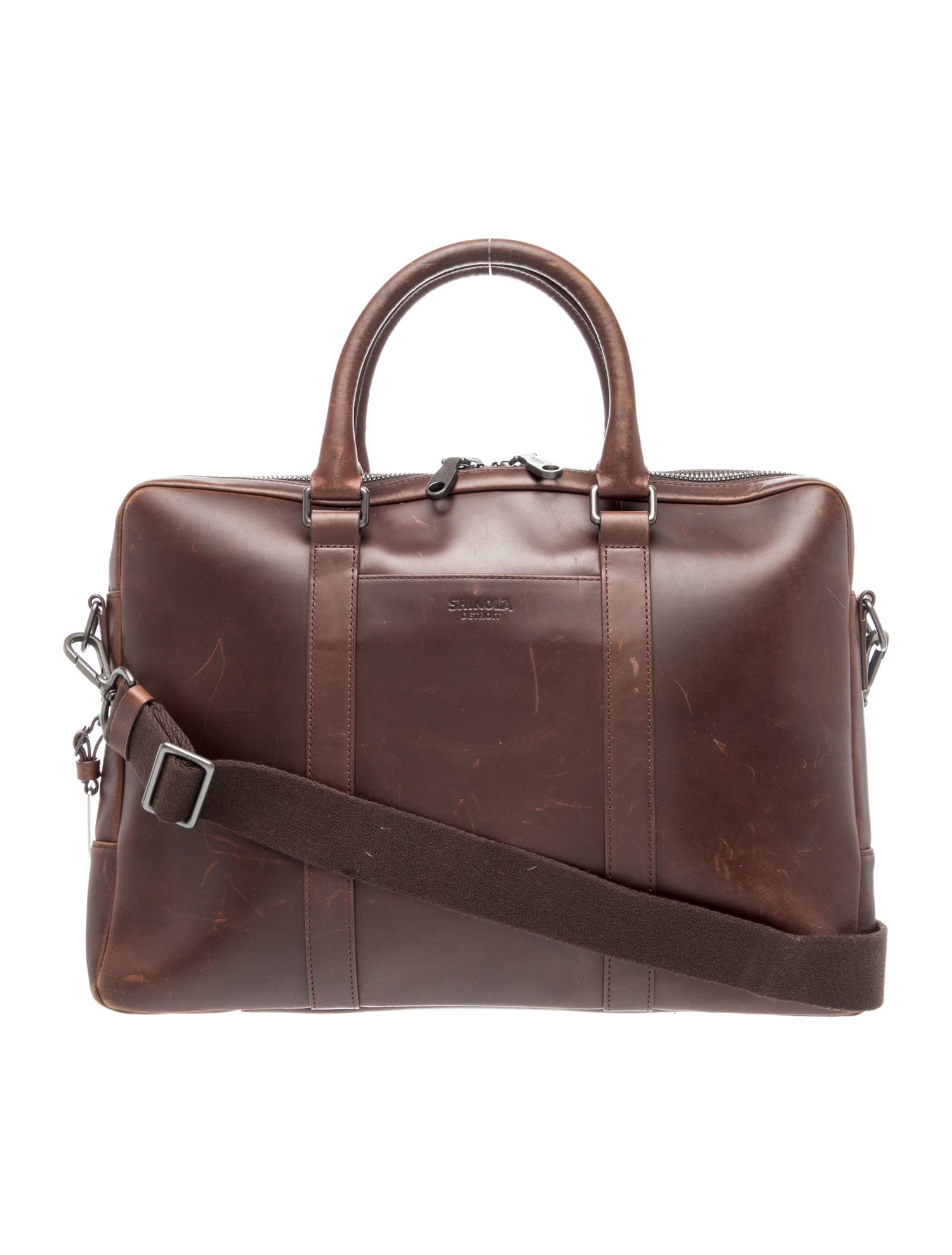 Shinola Leather Top Handle Bag