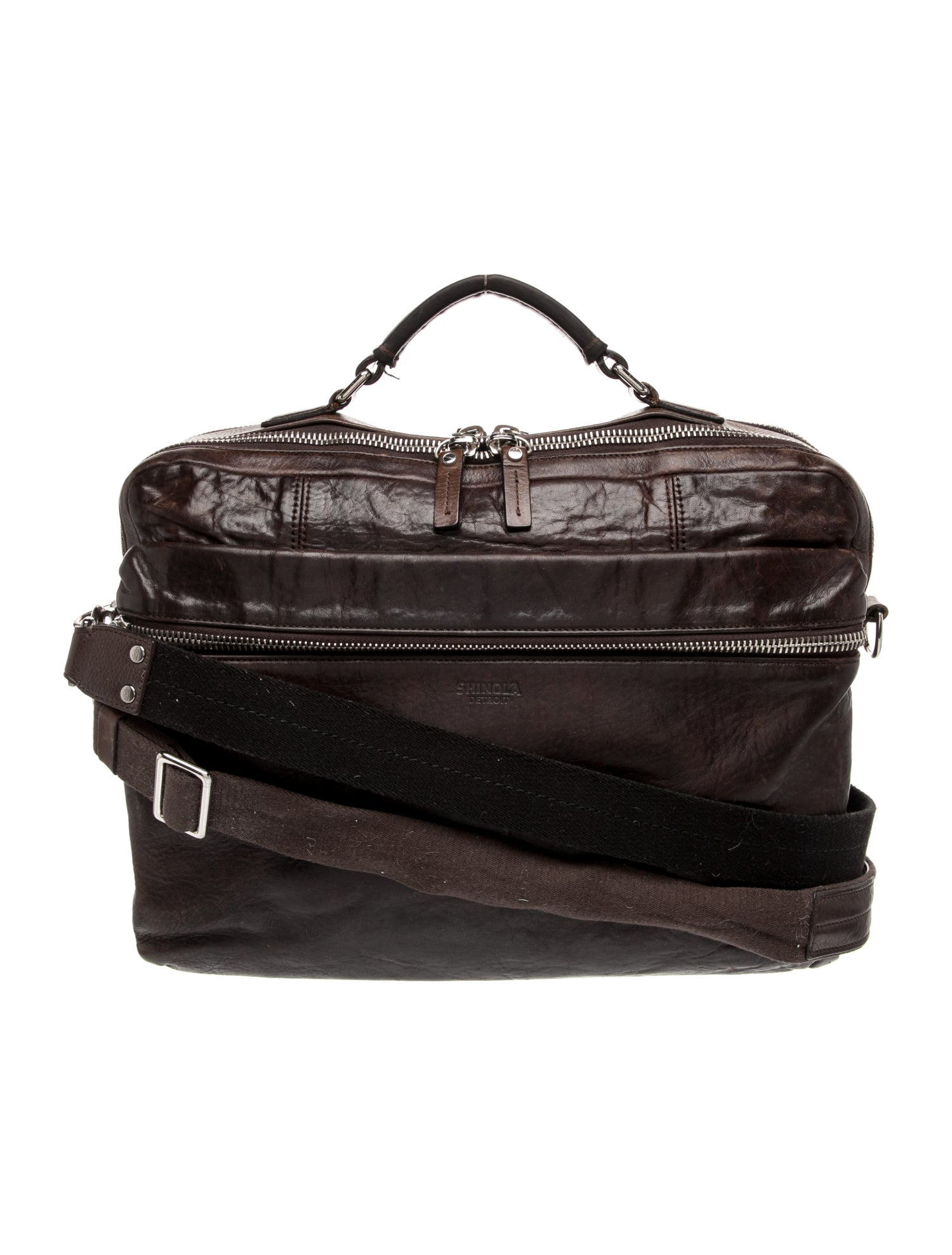 Shinola Leather Top Handle Bag
