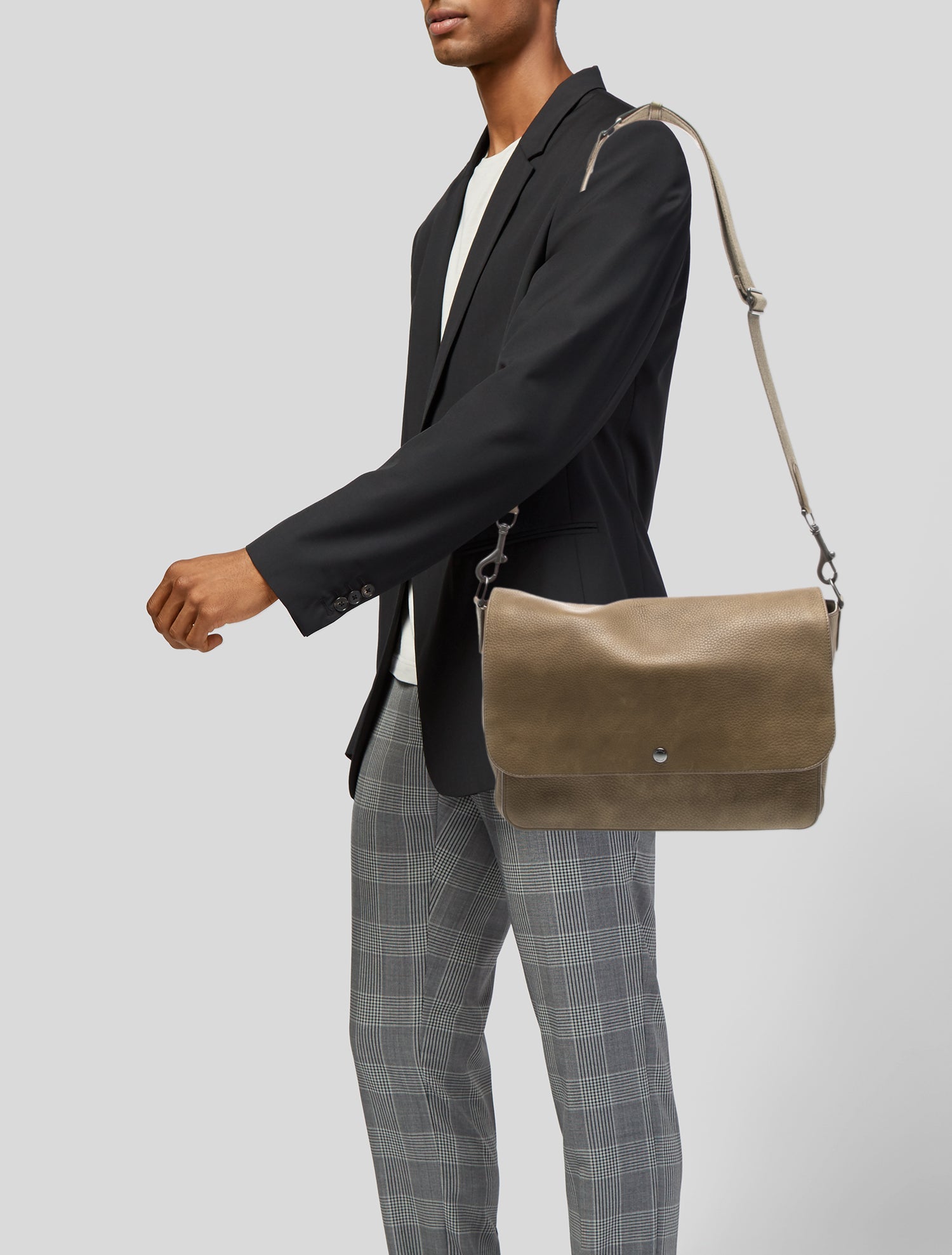 Shinola Leather Messenger Bag