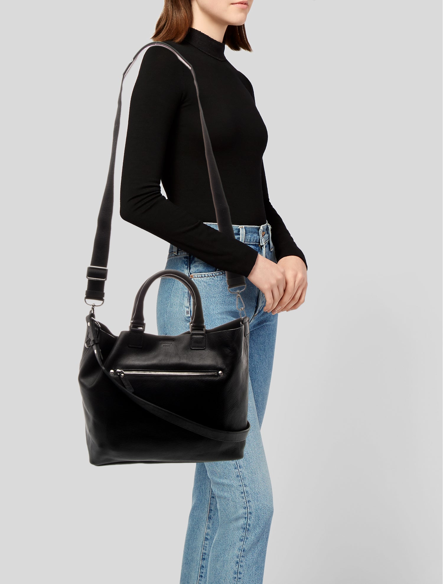 Shinola Leather Top Handle Bag