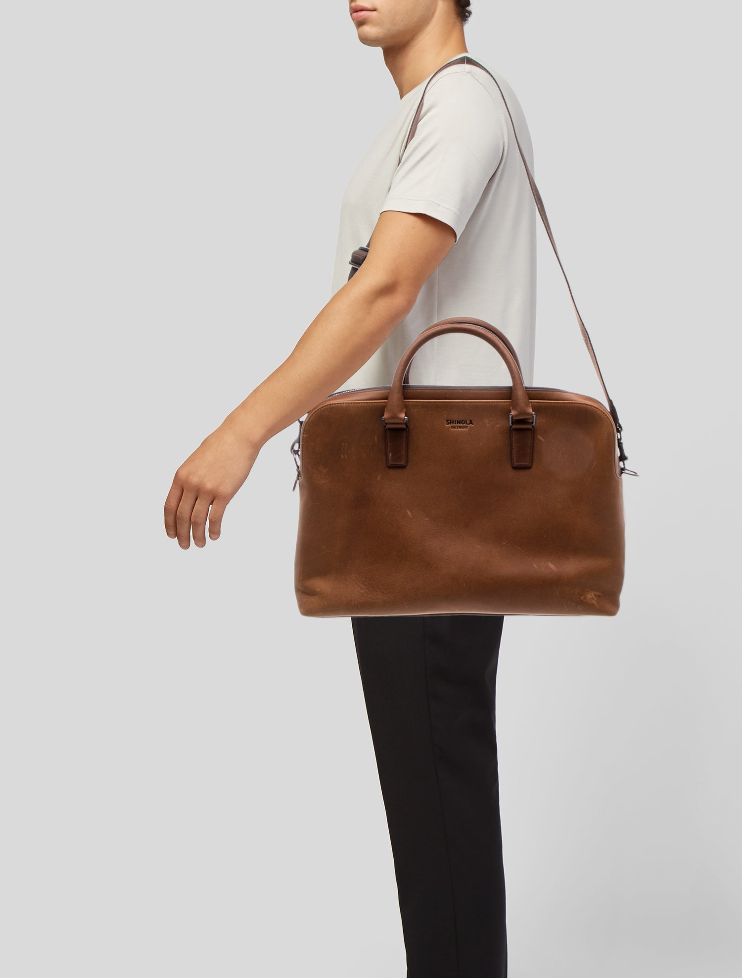 Shinola Leather Crossbody Bag