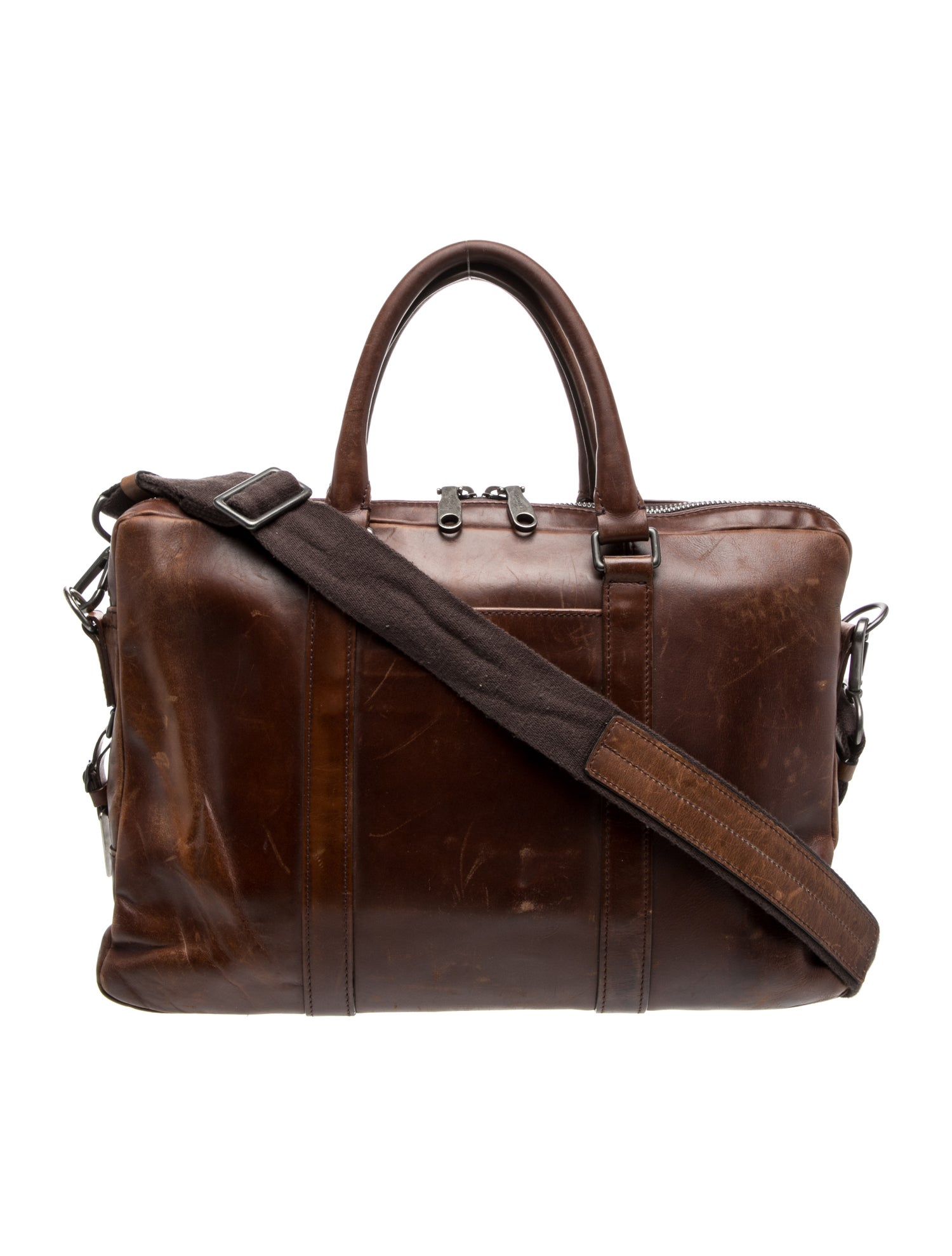 Shinola Leather Messenger Bag