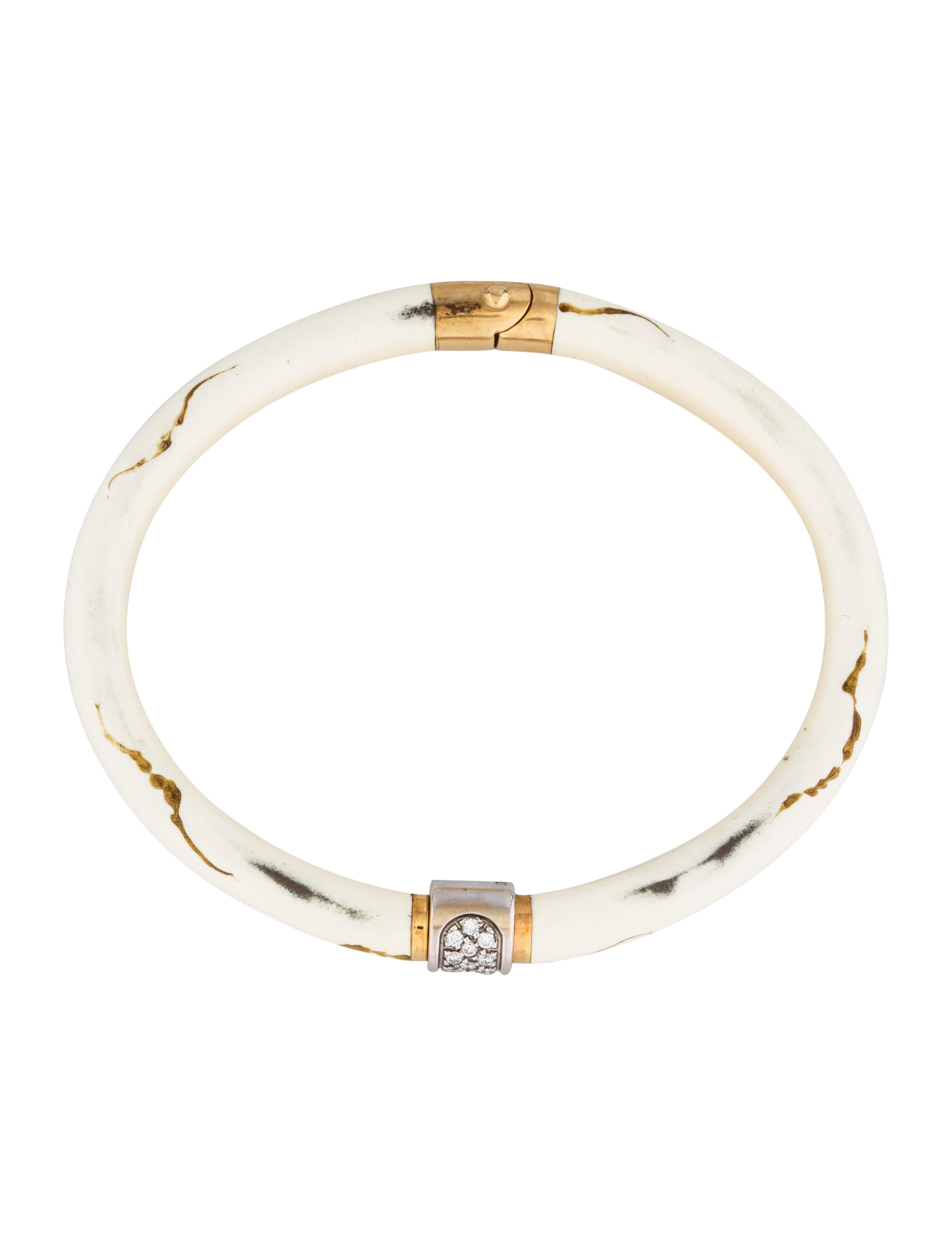 Soho Hinged Enamel Diamond Bracelet Bracelets SHO20057 The RealReal