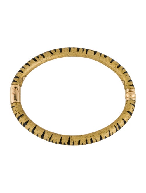 Soho 18K & Enamel Hinged Bangle Bracelet