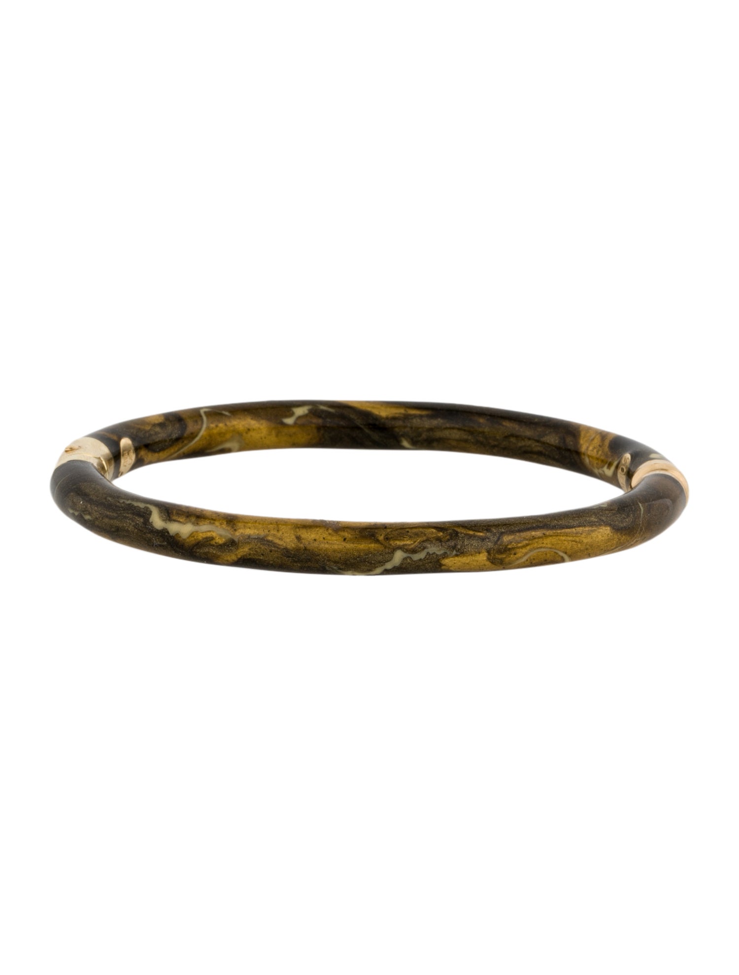 Soho 18K Enamel Hinged Bangle Bracelet