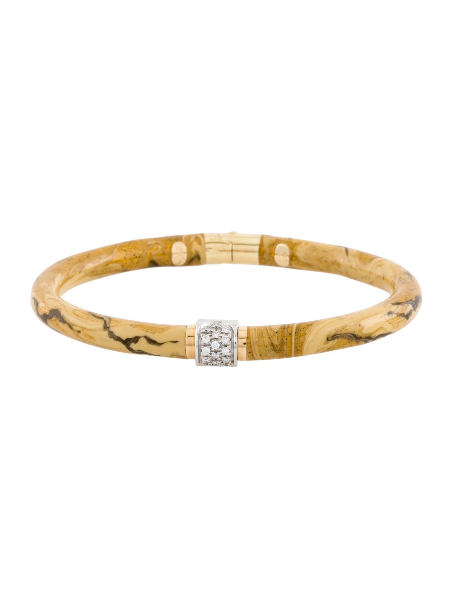 Soho 18K Diamond Enamel Bangle