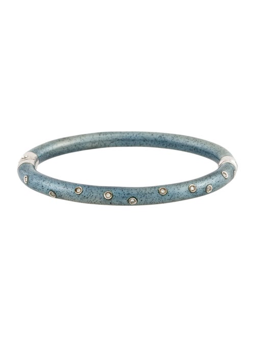 Soho Diamond Enamel HInged Bangle