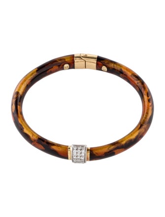 Soho 18K Diamond & Enamel Bangle