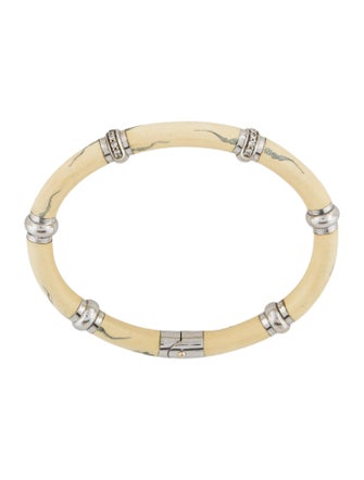 Soho 18K Diamond & Enamel Bangle Bracelet