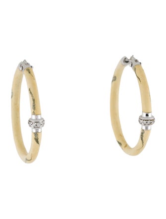 Soho 18K Diamond & Enamel Hoop Earrings