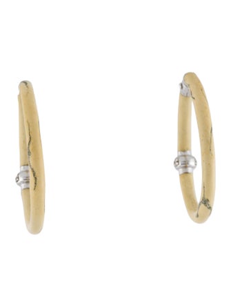 Soho 18K Diamond & Enamel Hoop Earrings