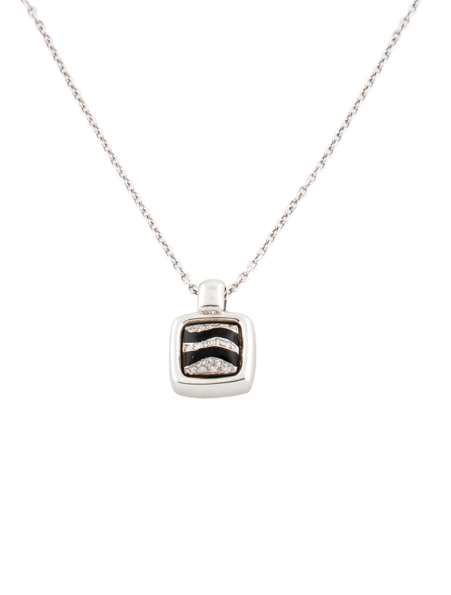 Soho 18K Diamond & Enamel Pendant Necklace