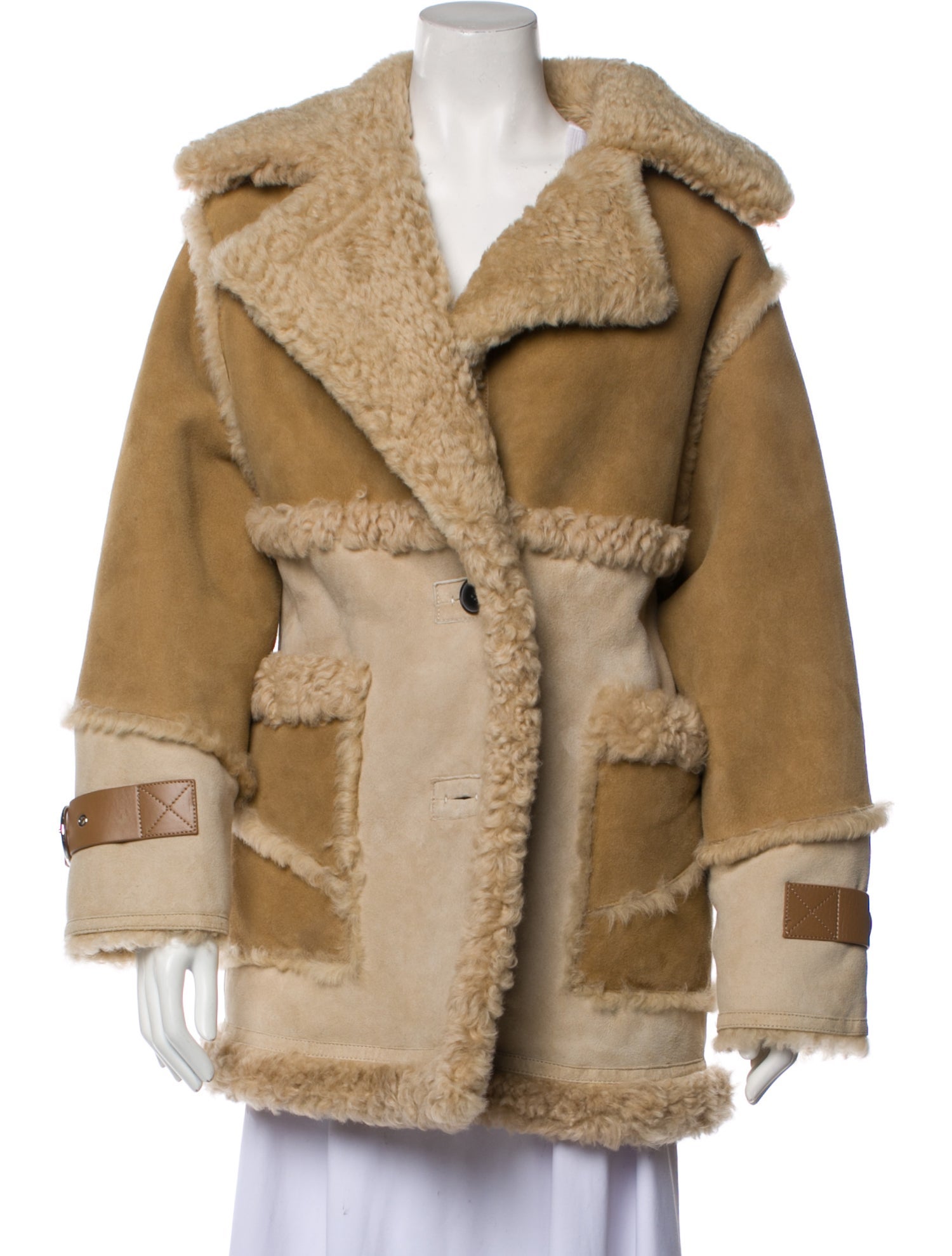 Shoreditch Ski Club Eel Skin Faux Fur Coat w/ Tags