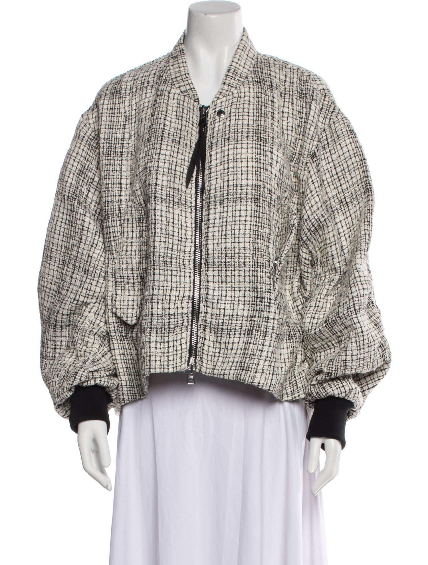 Shoreditch Ski Club Tweed Pattern Bomber Jacket w/ Tags