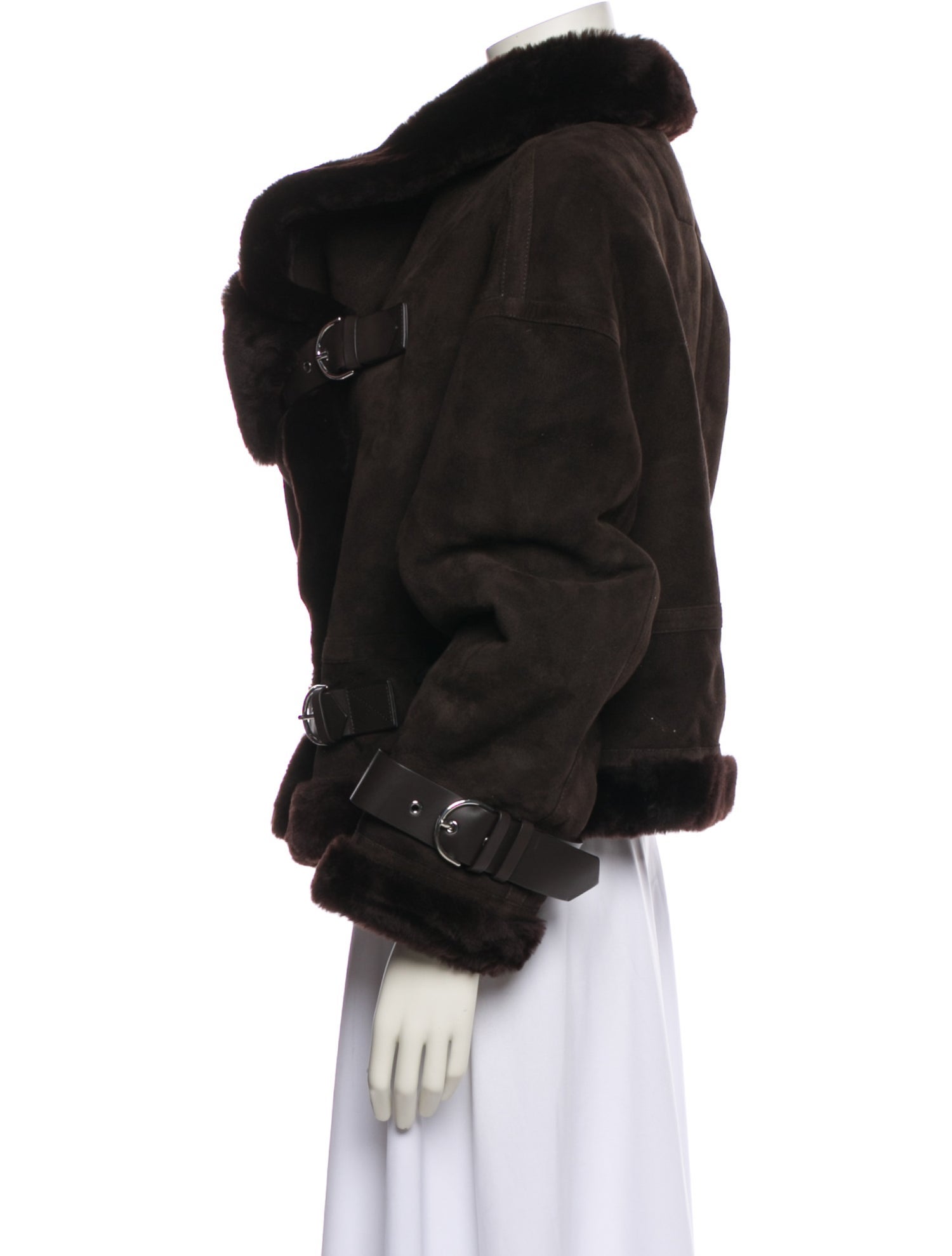 Shoreditch Ski Club Leather Faux Fur Jacket