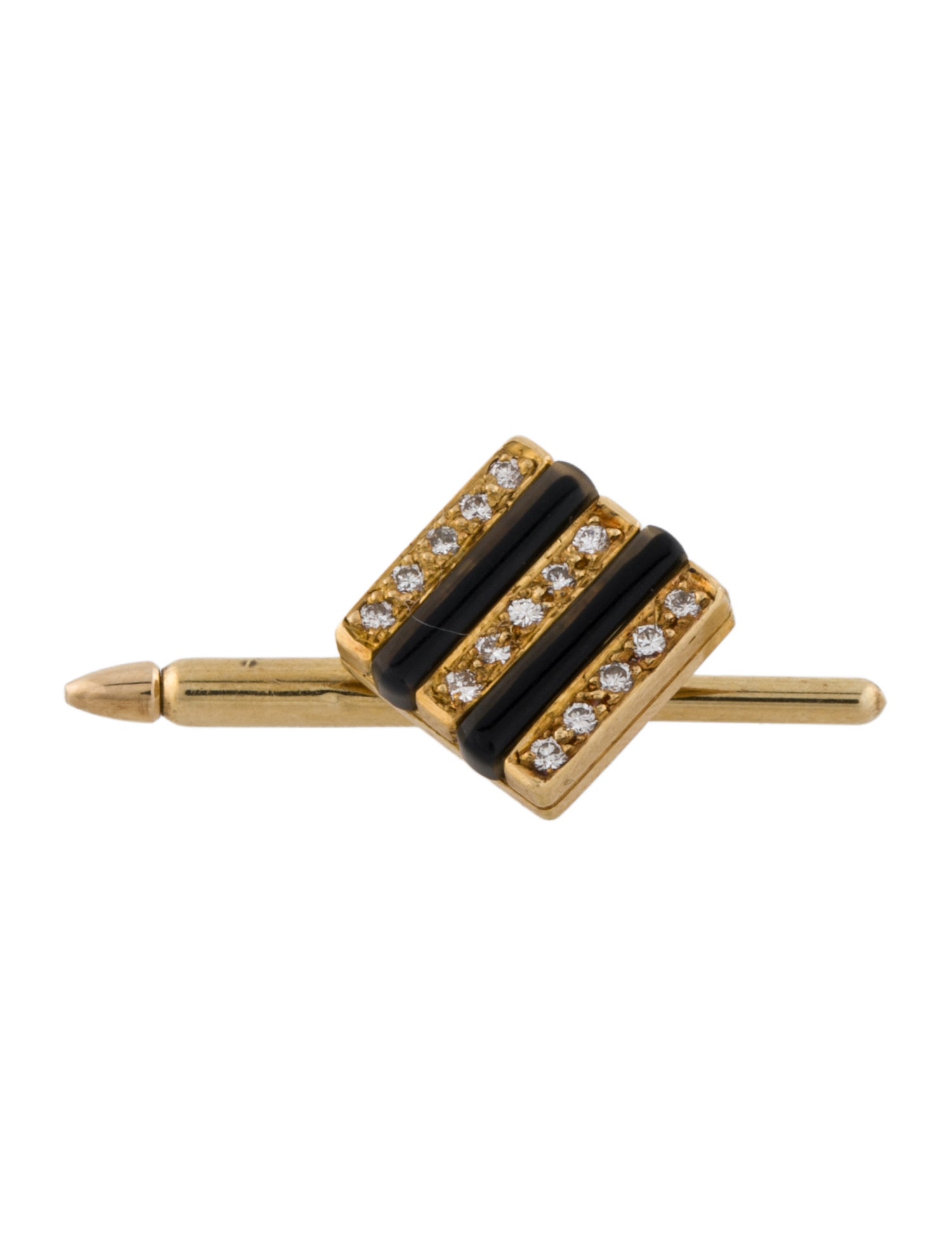 Shirt Studs 18K Glass & Diamond Single Shirt Stud