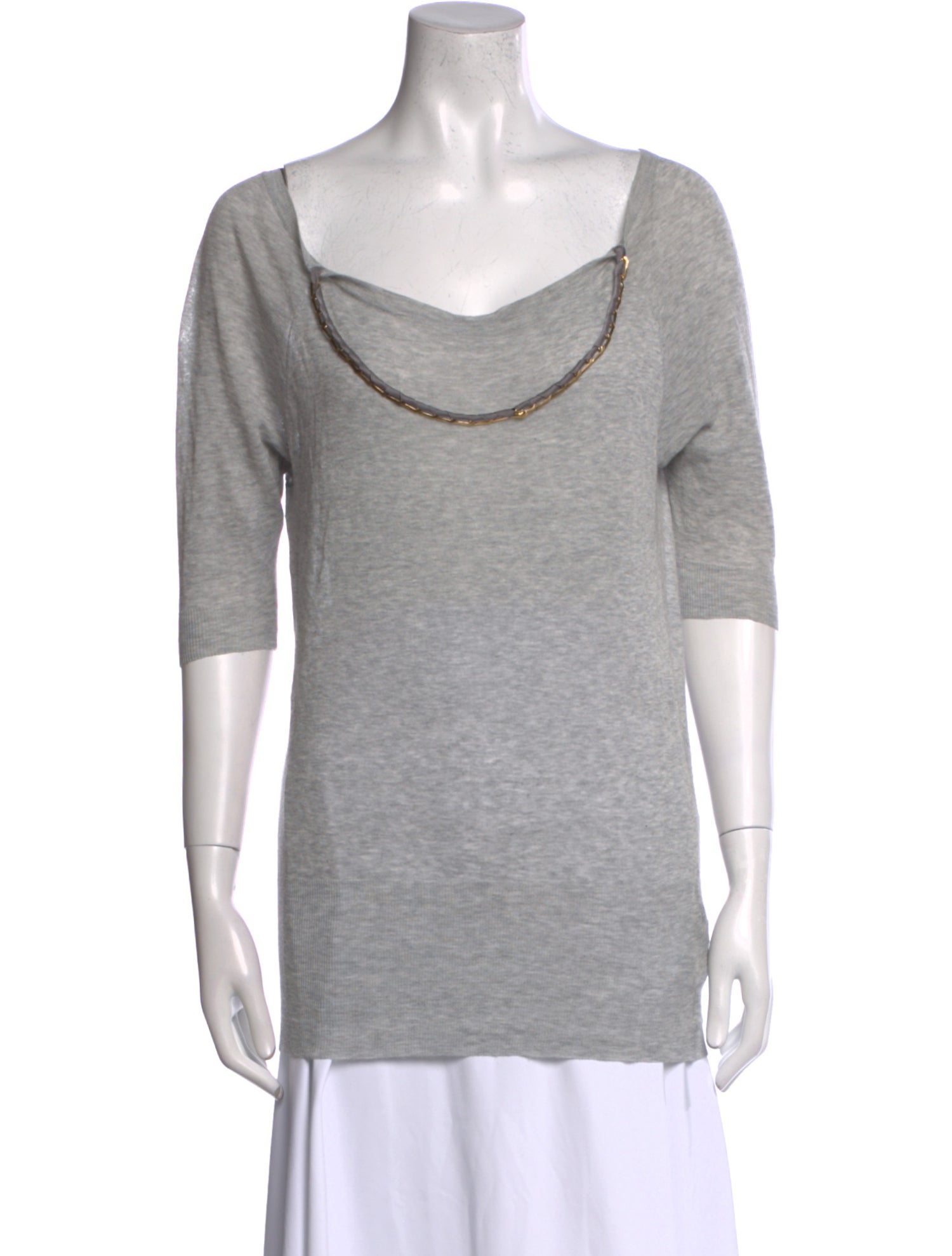 Sharon Wauchob Cowl Neck Three-Quarter Sleeve T-Shirt