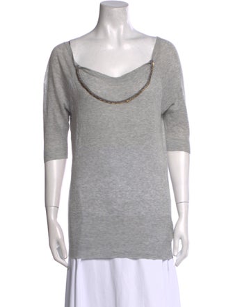 Sharon Wauchob Cowl Neck Three-Quarter Sleeve T-Shirt