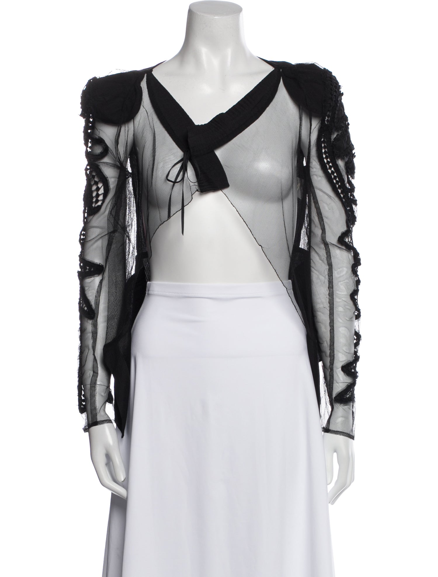 Sharon Wauchob Silk V-Neck Crop Top