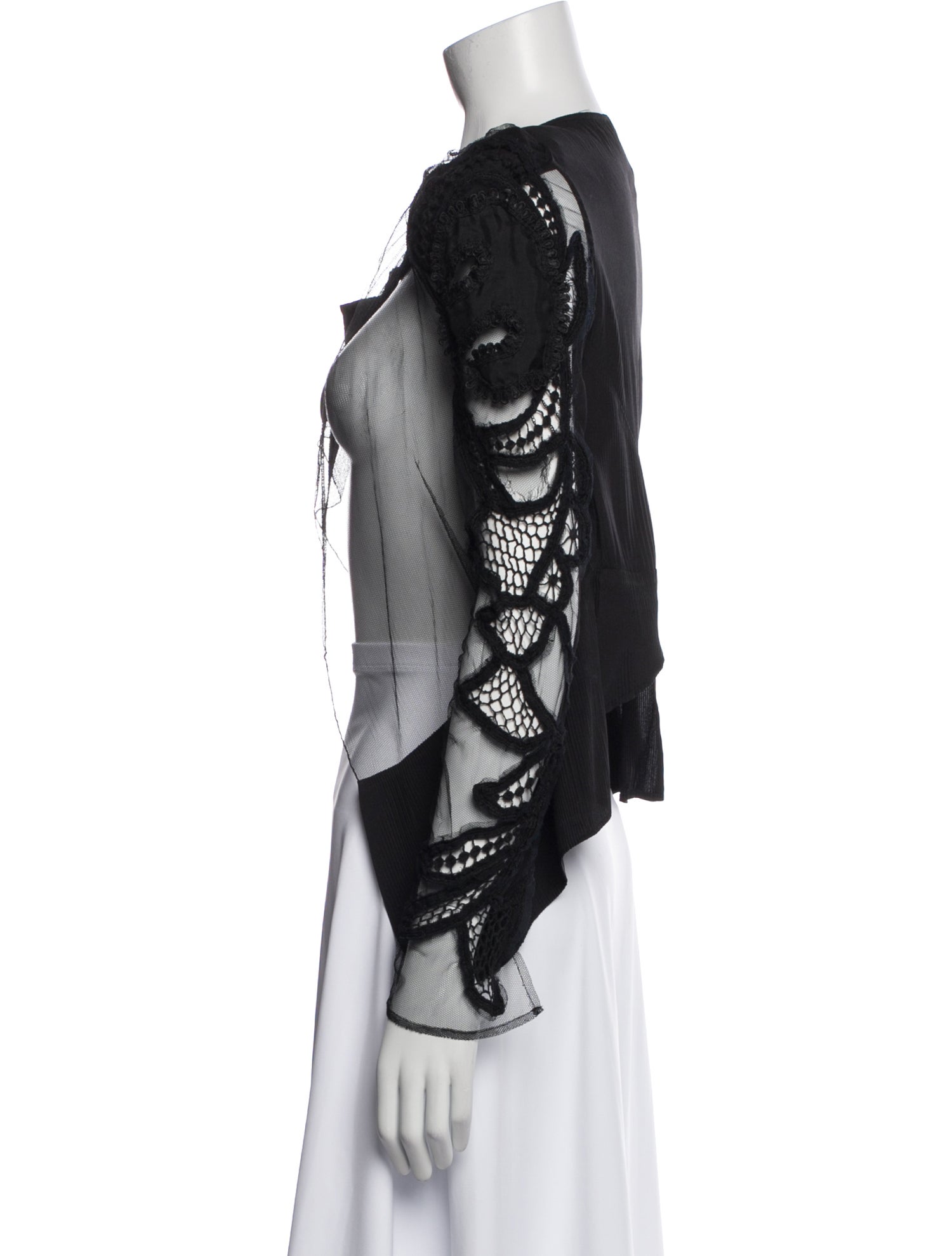 Sharon Wauchob Silk V-Neck Crop Top