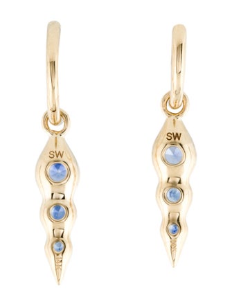 Shawn Warren 14K Sapphire Drop Earrings