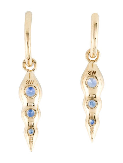 Shawn Warren 14K Sapphire Drop Earrings
