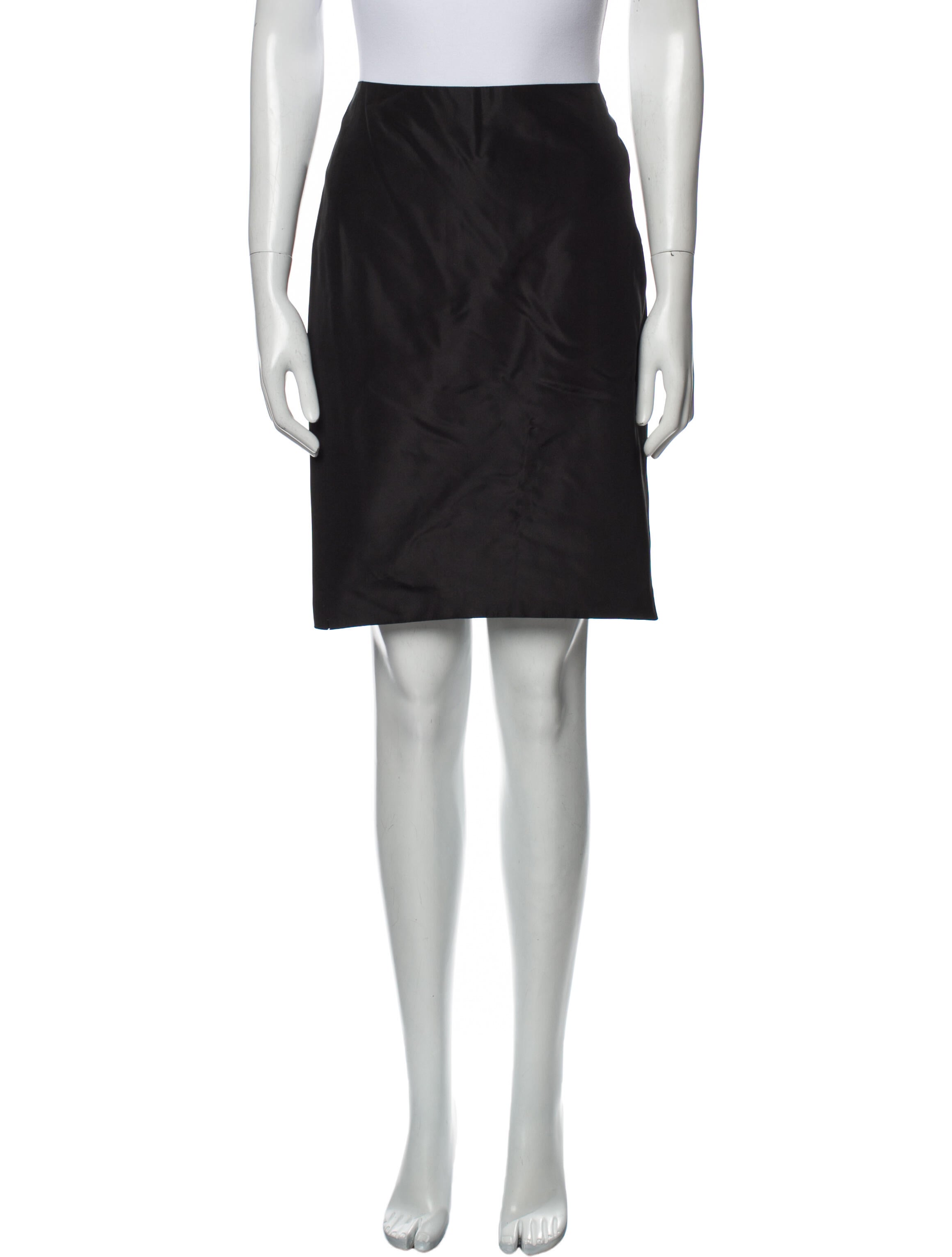 Angel Sanchez Silk Knee-Length Skirt