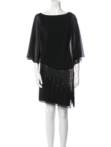 Angel Sanchez Dresses Bateau Neckline Mini Dress M