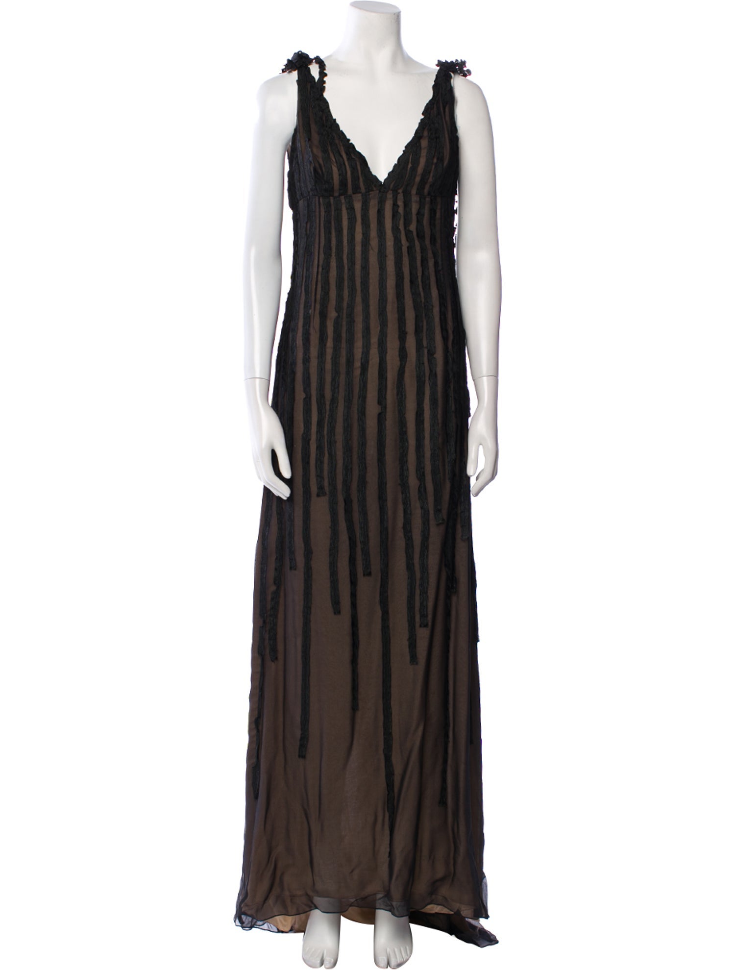 Angel Sanchez Silk Long Dress