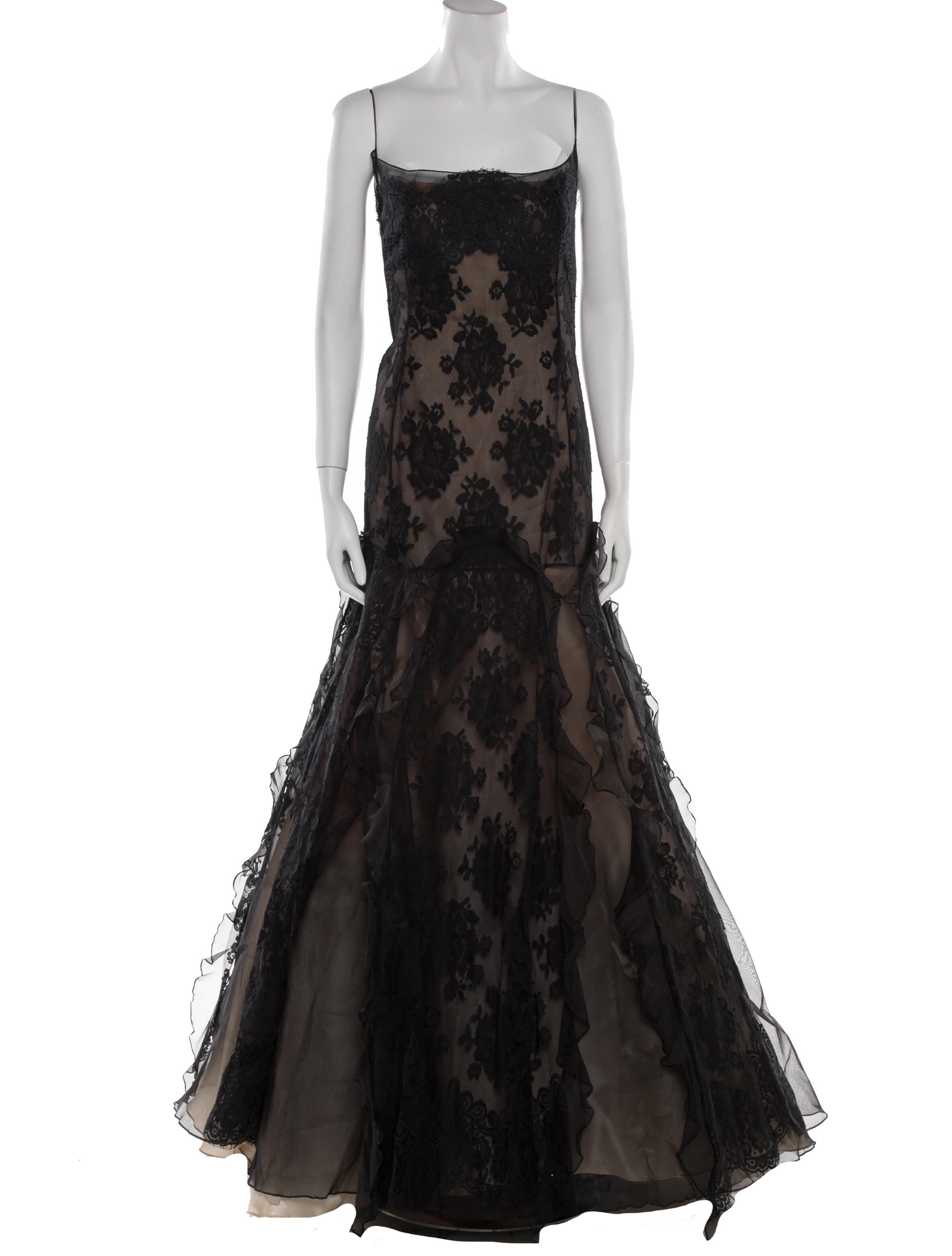 Angel Sanchez Silk Long Dress