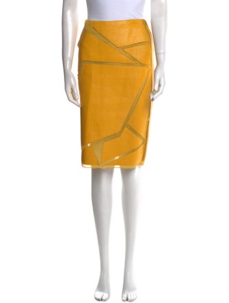 Angel Sanchez Silk Knee-Length Skirt