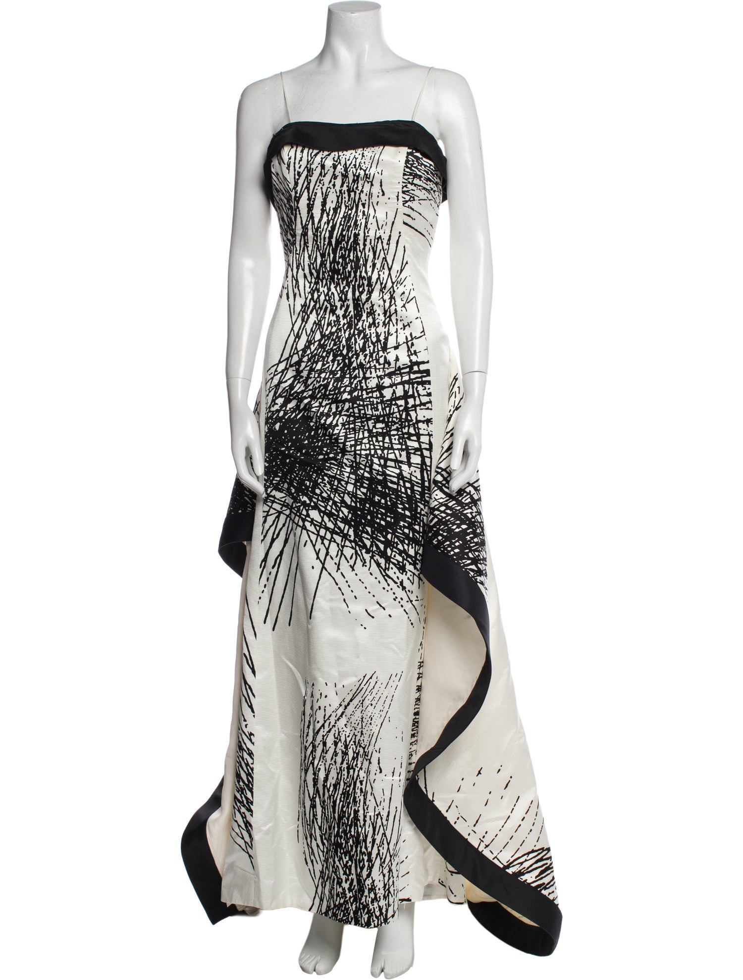 Angel Sanchez Graphic Print Long Dress