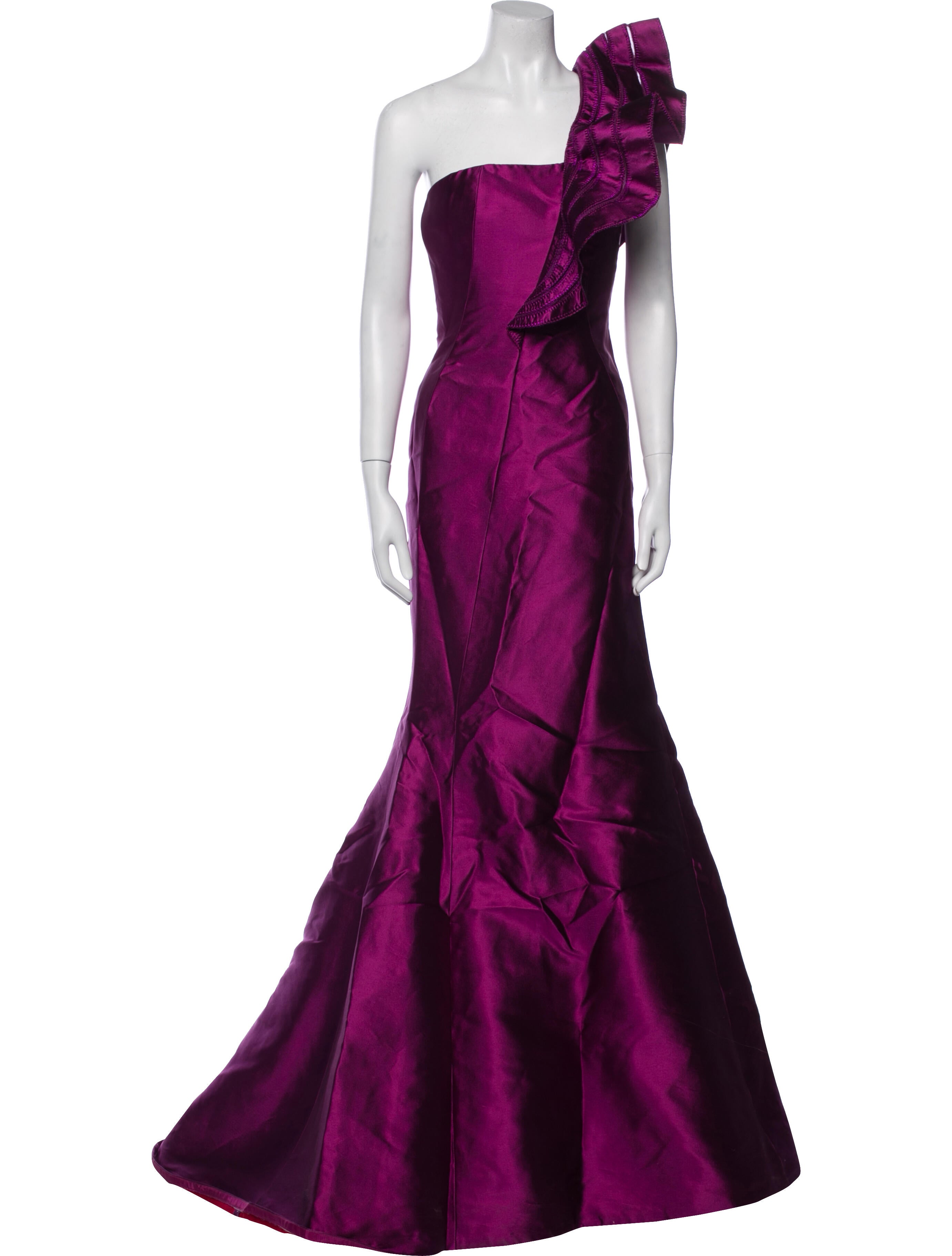 Angel Sanchez Silk Long Dress