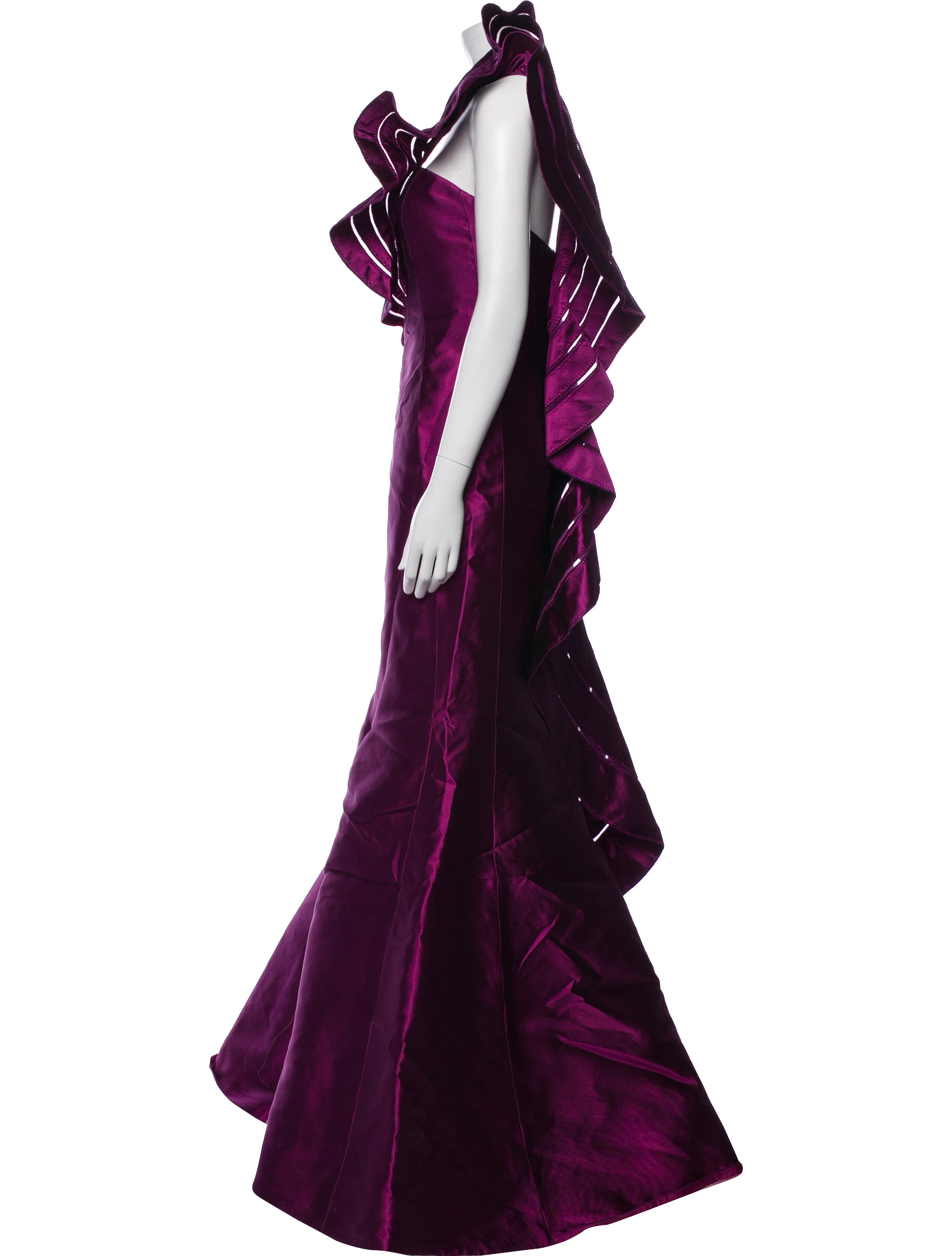 Angel Sanchez Silk Long Dress