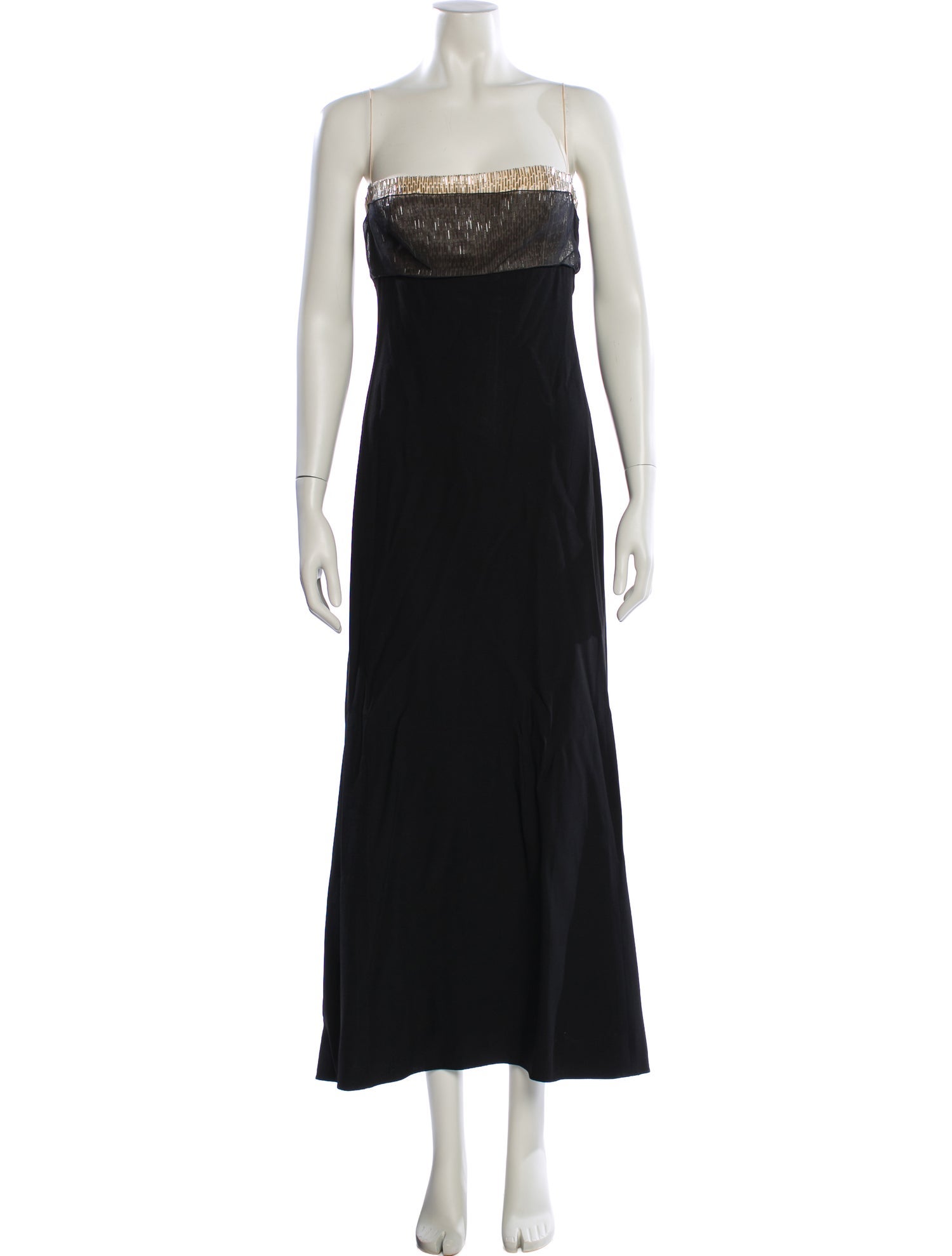 Angel Sanchez Square Neckline Long Dress