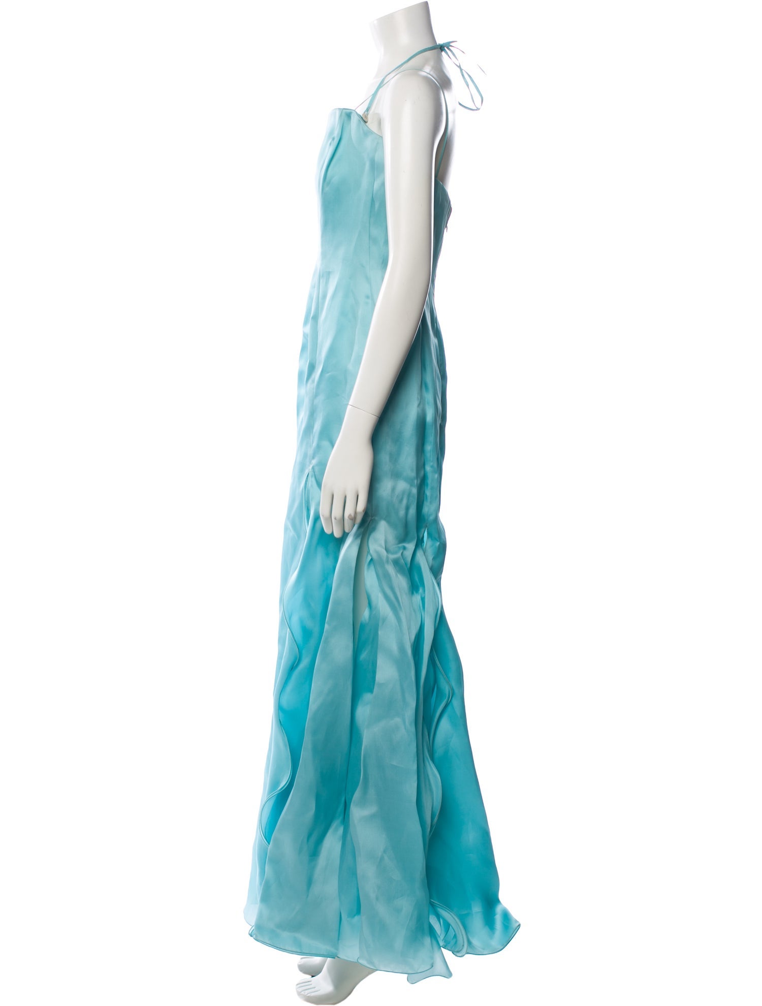 Angel Sanchez Silk Long Dress