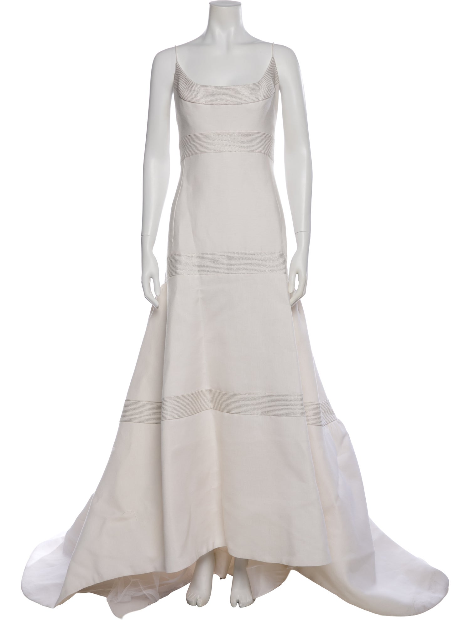 Angel Sanchez Square Neckline Long Dress