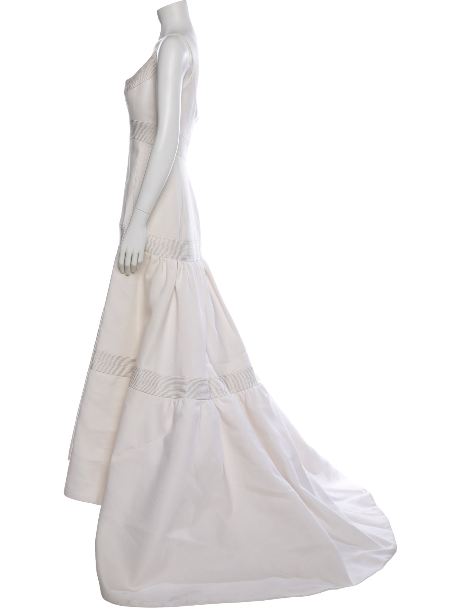 Angel Sanchez Square Neckline Long Dress