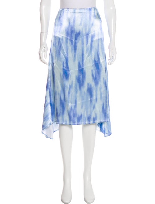 Sies Marjan Satin Midi Skirt Blue