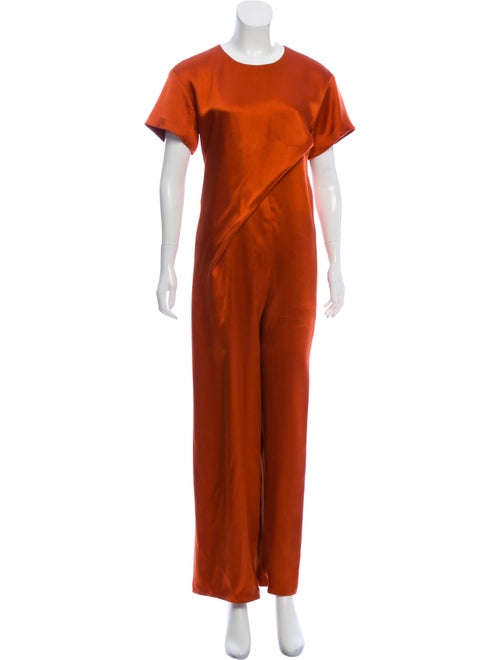 Sies Marjan Short-Sleeve Crew Neck Jumpsuit Orange