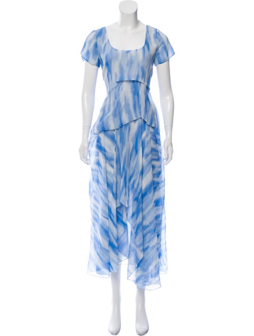 Sies Marjan Silk Printed Maxi Dress blue