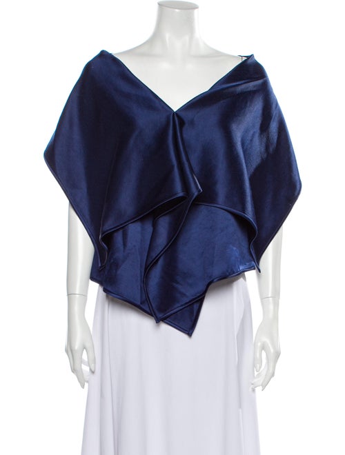 Sies Marjan V-Neck Three-Quarter Sleeve Blouse Blu