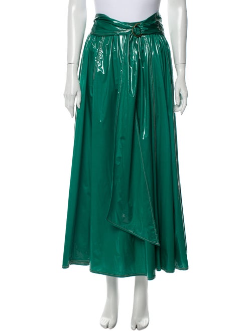 Sies Marjan Pleated Accents Long Skirt Green