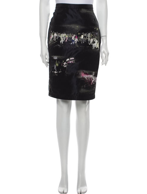 Sies Marjan Printed Knee-Length Skirt Black